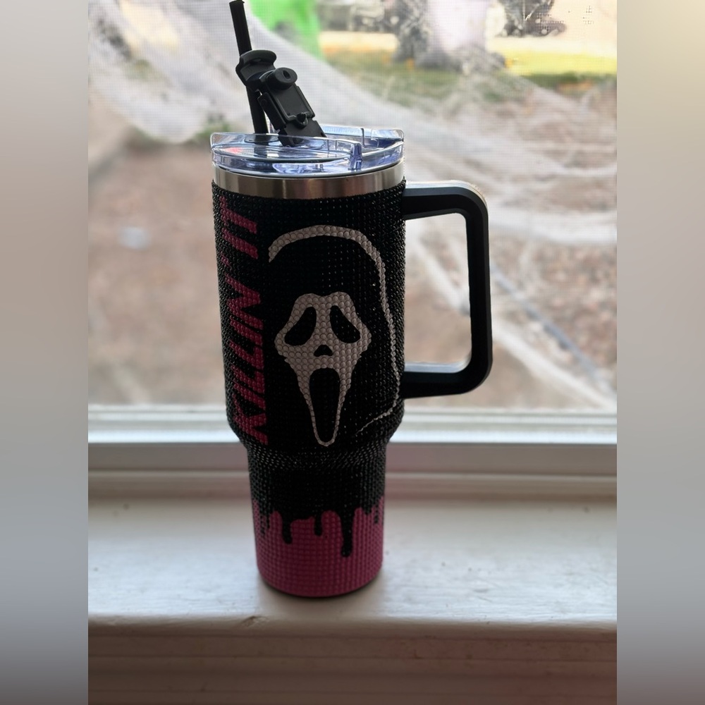 Ghost face stuffed tumbler